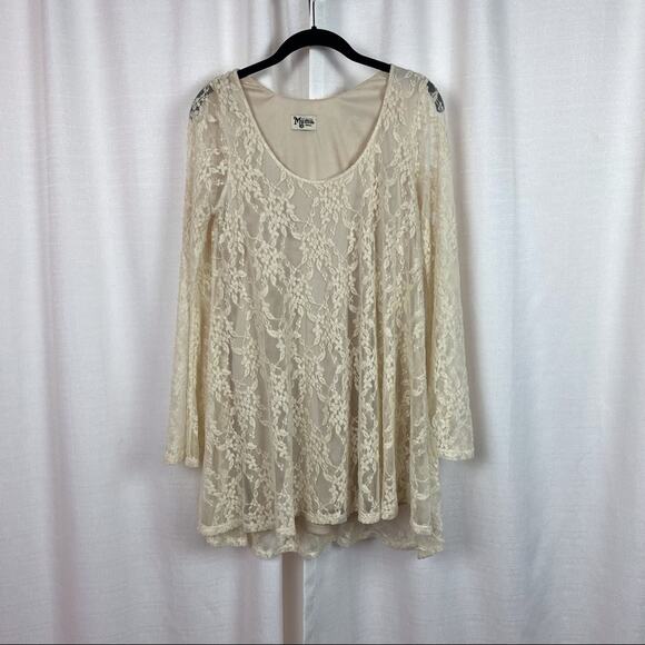 Show Me Your MuMu Ivory Lace Fannie Flow Dress Sz.S - Picture 4 of 12